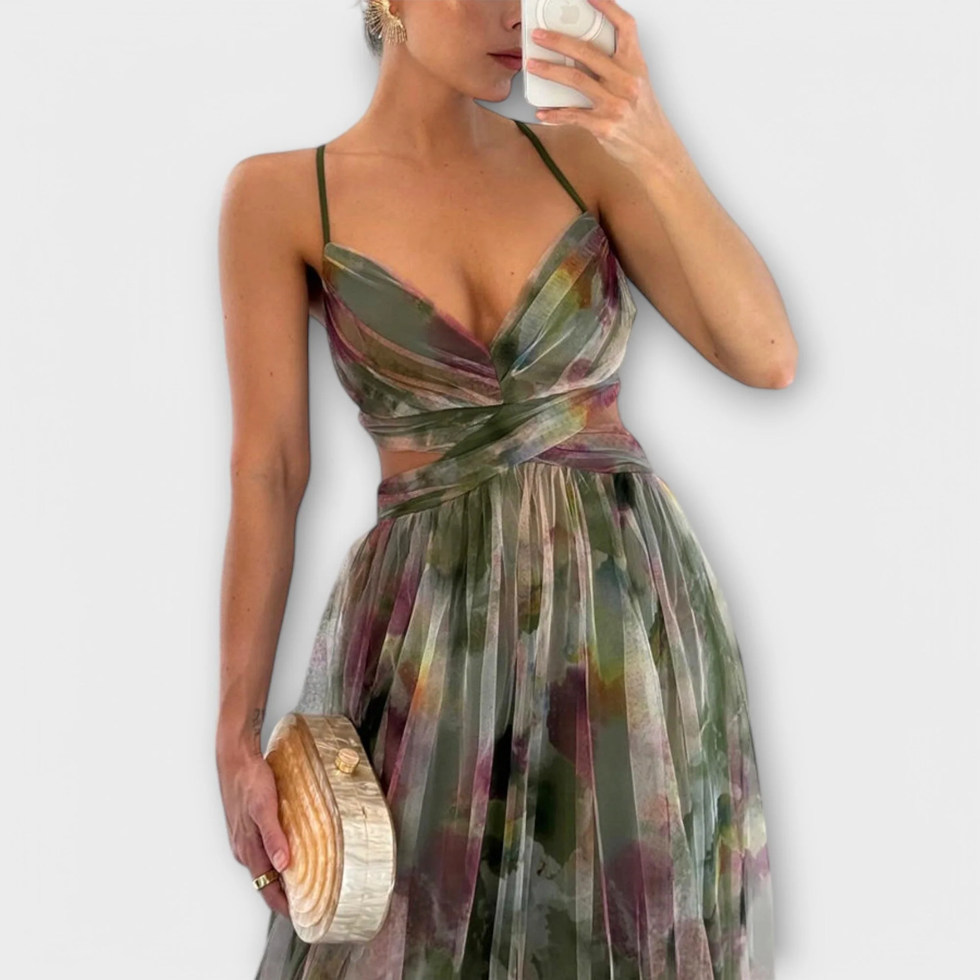 Robe Maxi Annai Mesh - Élégante et Flatteuse – Image 7