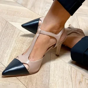 Evrardine | Bicolor Pointed Toe Heels