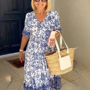 Francesca | Robe Bohémienne Décolleté en V