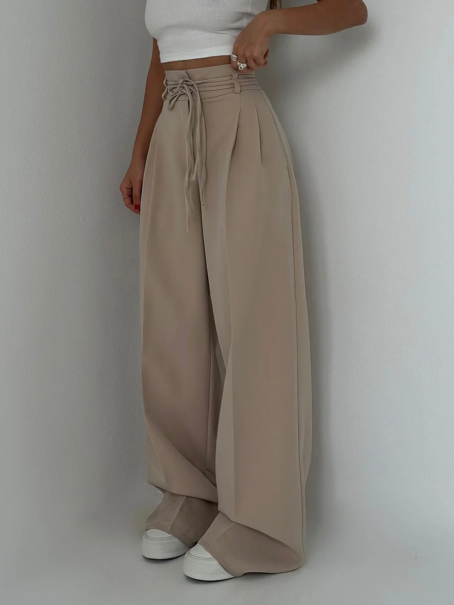 Stefania - Pantalon taille haute avec jambes larges – Image 3