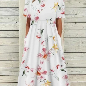 Élégante robe midi imprimée - Nona pour un look élégant