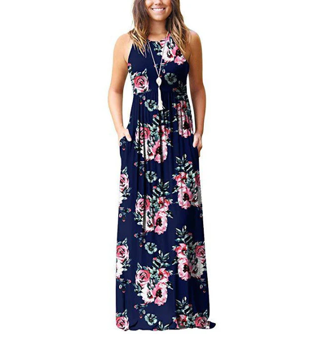 Robe Midi en Coton Fleuri - Confortable, Élégante et Respirante – Image 3