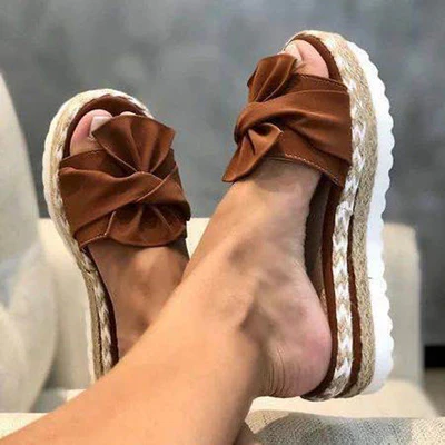 Chaussons Fleuris à Nœud – Bout Ouvert – Image 4
