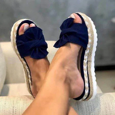 Chaussons Fleuris à Nœud – Bout Ouvert – Image 5