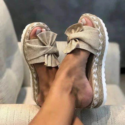 Chaussons Fleuris à Nœud – Bout Ouvert – Image 2