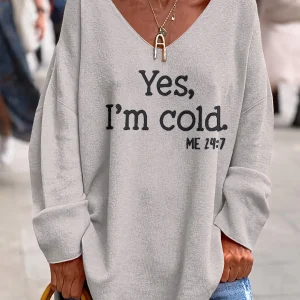 Xenia - Pull à col en V pour femmes, pour un look élégant