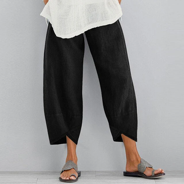 Pantalon ample en lin pour femmes - Respirant et confortable pour l'été – Image 5