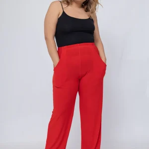 Pantalon Fluide Rouge