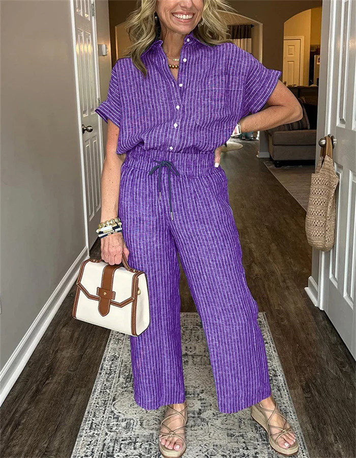 Ensemble – Chemise à Lacets & Pantalon Long – Image 8