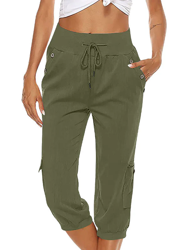 Pantalon cargo pour femmes - pantalon de tous les jours confortable et élégant avec des poches pratiques – Image 4