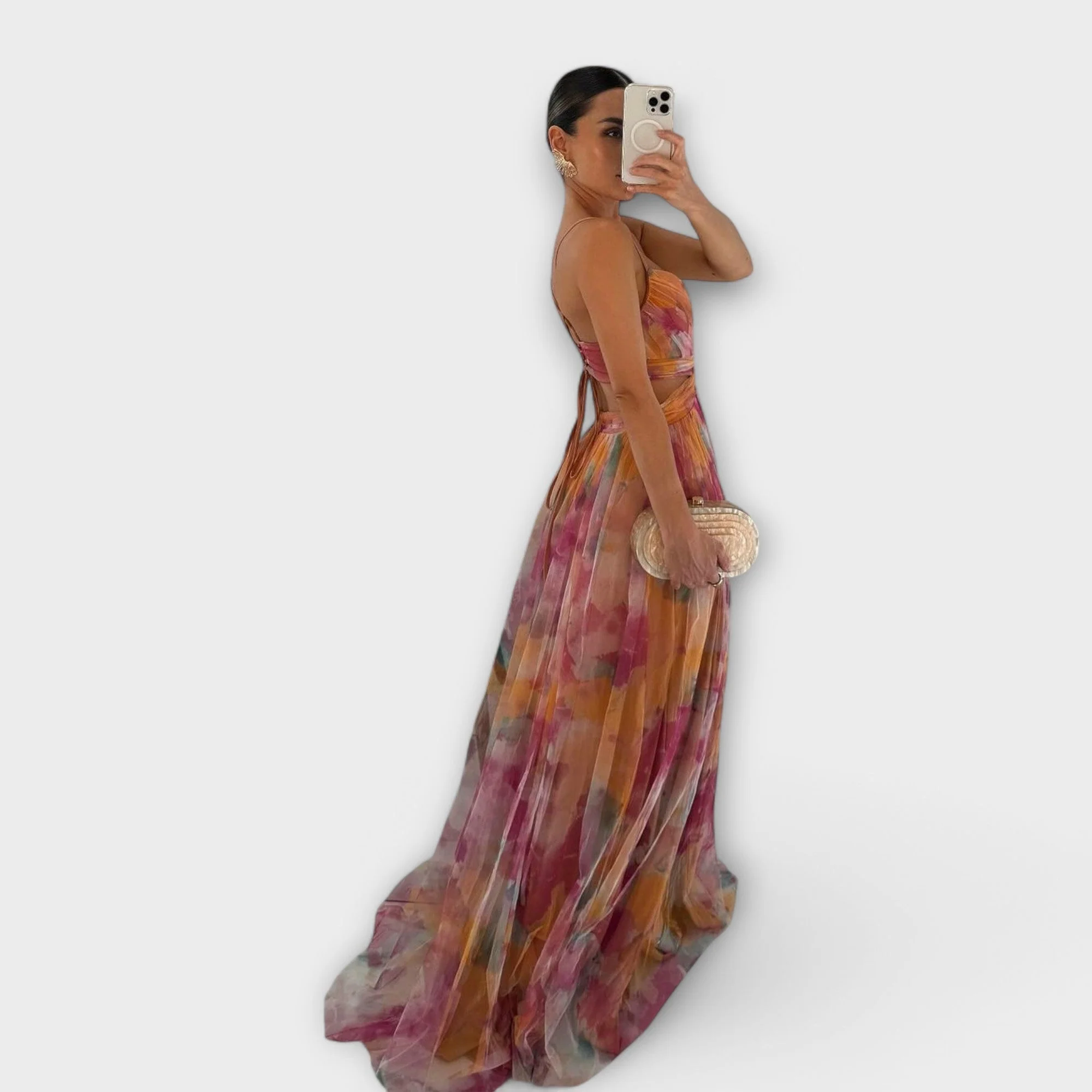 Robe Maxi Annai Mesh - Élégante et Flatteuse – Image 4