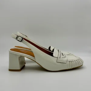 Chaussures à talon vernis blanc Naody Fugitive