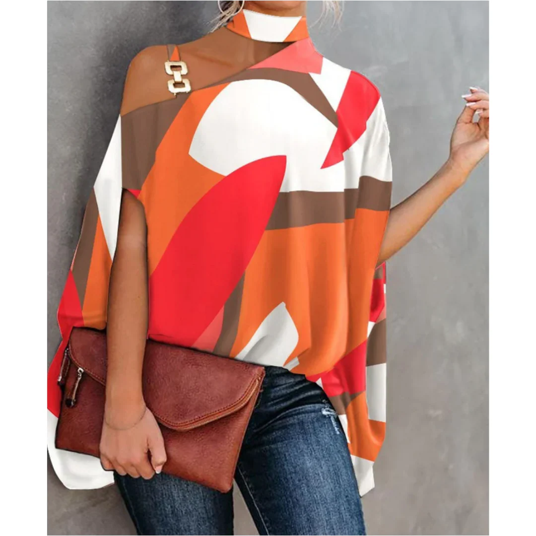 Top chic à épaulettes pour femmes - blouse légère et tendance pour un confort quotidien – Image 6