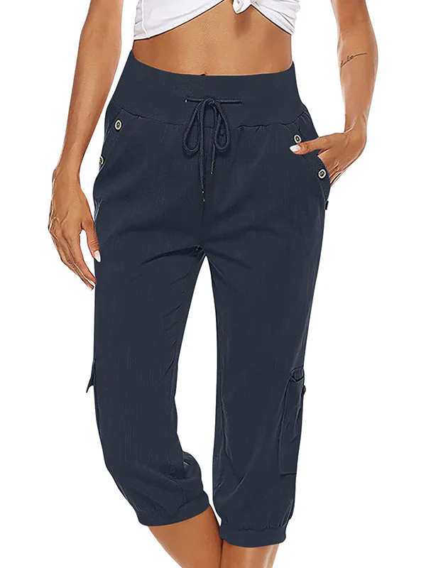 Pantalon cargo pour femmes - pantalon de tous les jours confortable et élégant avec des poches pratiques – Image 8