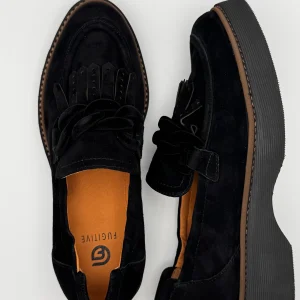 Mocassin en velours noir Faena