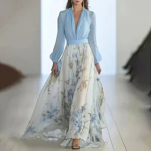 Robe Élégante Femme – Fleurs et Style Bohème