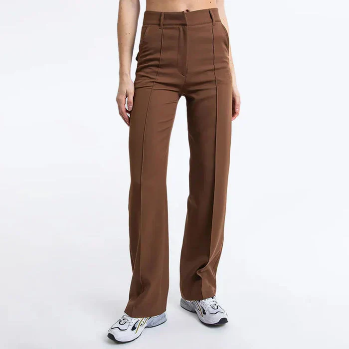 Pantalon large élégant à taille haute - pantalon de tailleur pour femme pour un look élégant – Image 4