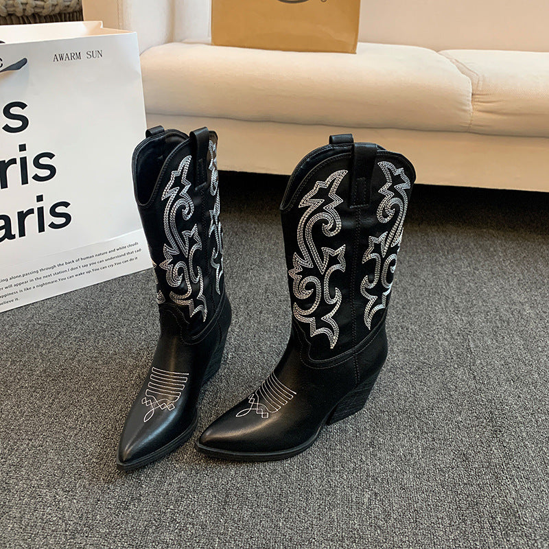 Bottes Femme Pointues en Similicuir – Style Totem – Image 5