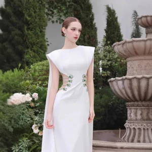 Robe Élégante Femme – Longue avec Strass