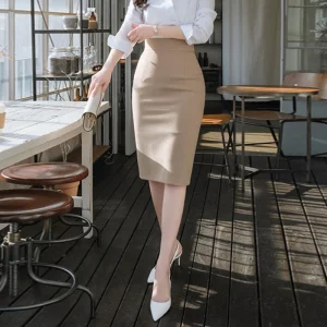 Jupe Femme Taille Haute – Style Bureau Chic