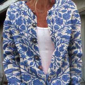 Alina™ – Cardigan Fleuri Élégant
