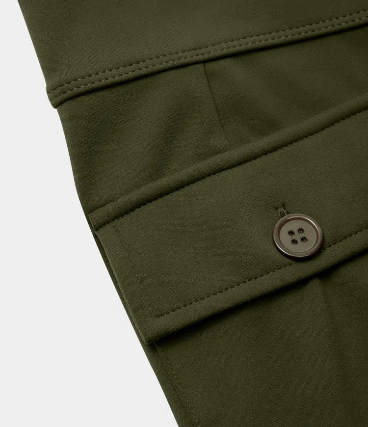 Pantalon cargo décontracté à taille haute pour femmes, élégant et pratique, avec poches boutonnées - parfait pour la vie de tous les jours – Image 5