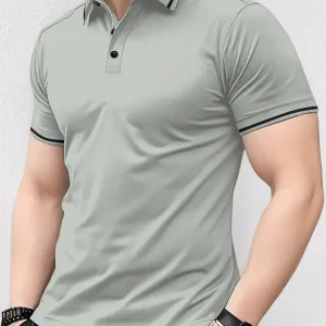 Polo Slim Fit pour homme - Mélange de coton respirant - Design classique à manches courtes élégant