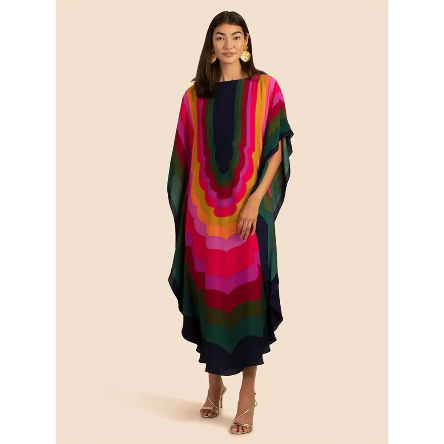 Kaftan élégant pour femmes - Couverture de plage légère et fluide à col en V pour un style estival confortable – Image 9