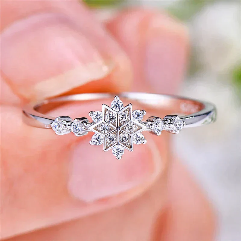 Bague Flocon de Neige en Argent Sterling 925 – Image 3
