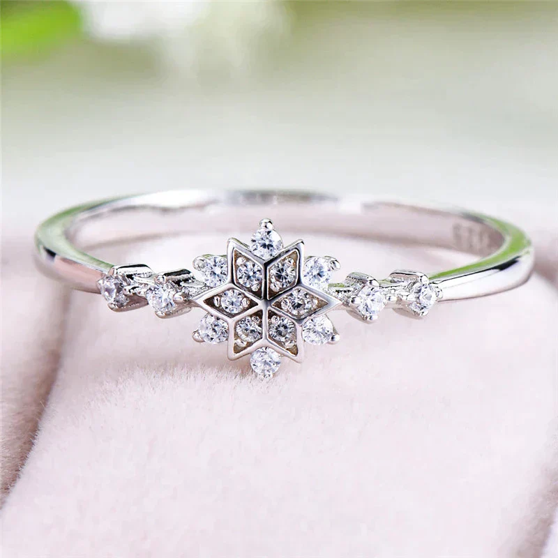 Bague Flocon de Neige en Argent Sterling 925 – Image 2