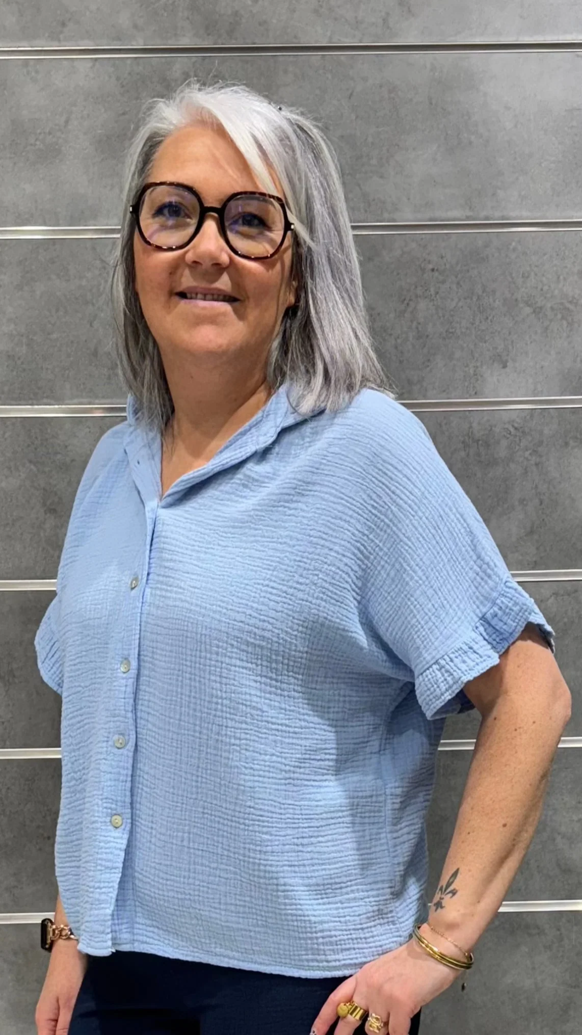 Chemisier gaze de coton Nina