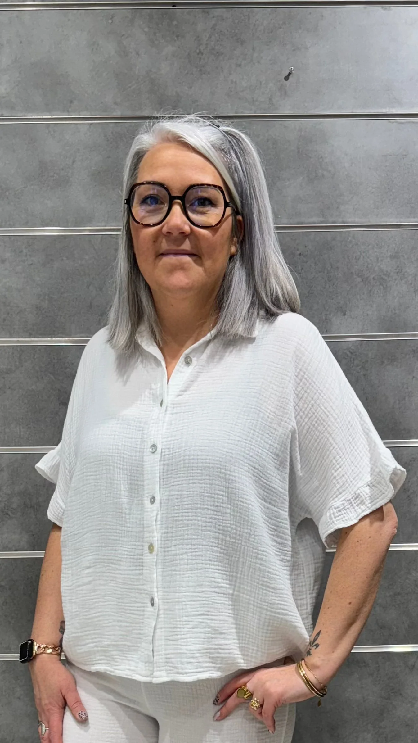 Chemisier gaze de coton Nina – Image 3