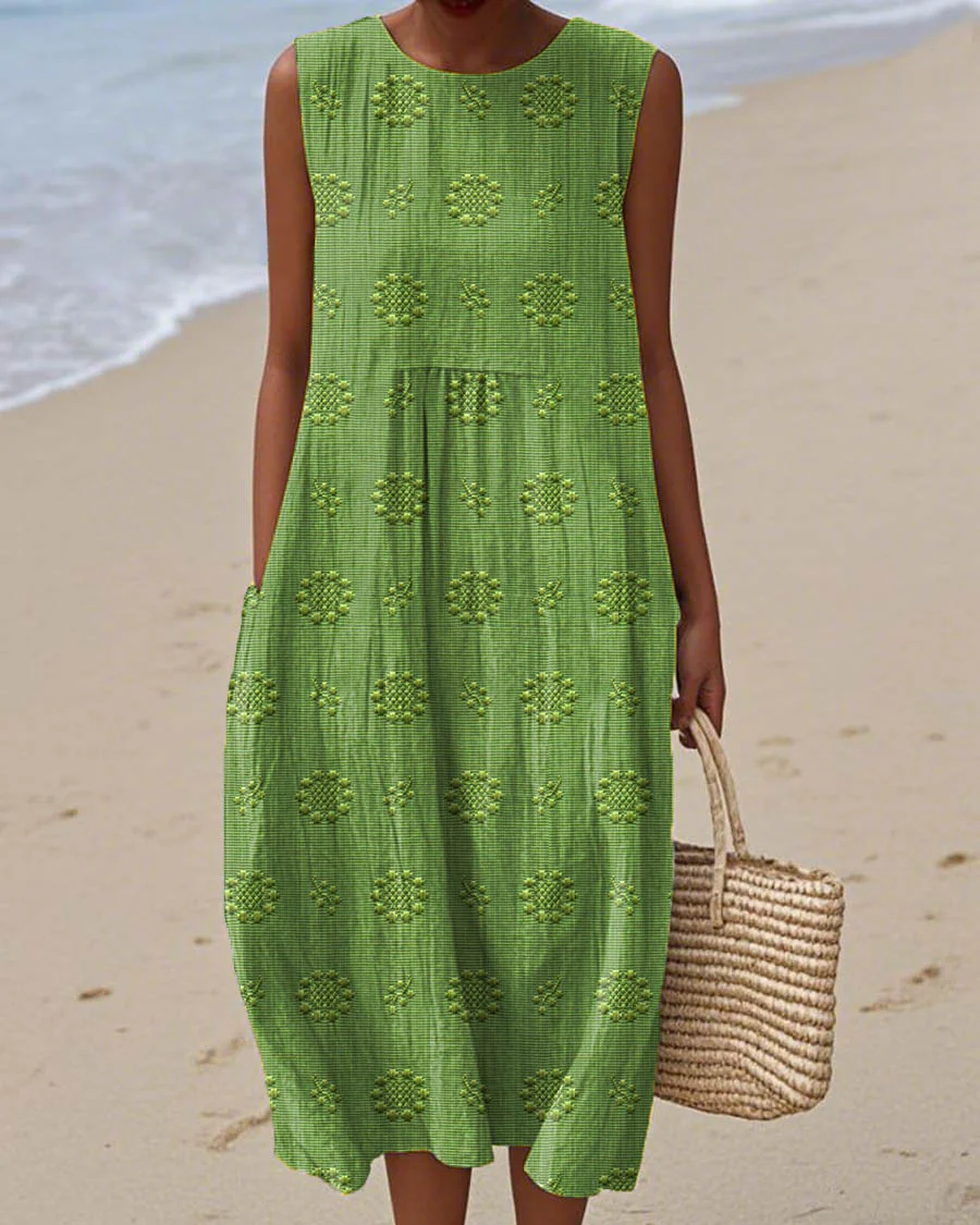 Florine | Élégante Robe Sans Manches Décontractée avec Poches pour Femmes