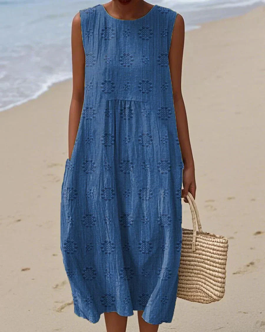 Florine | Élégante Robe Sans Manches Décontractée avec Poches pour Femmes – Image 2