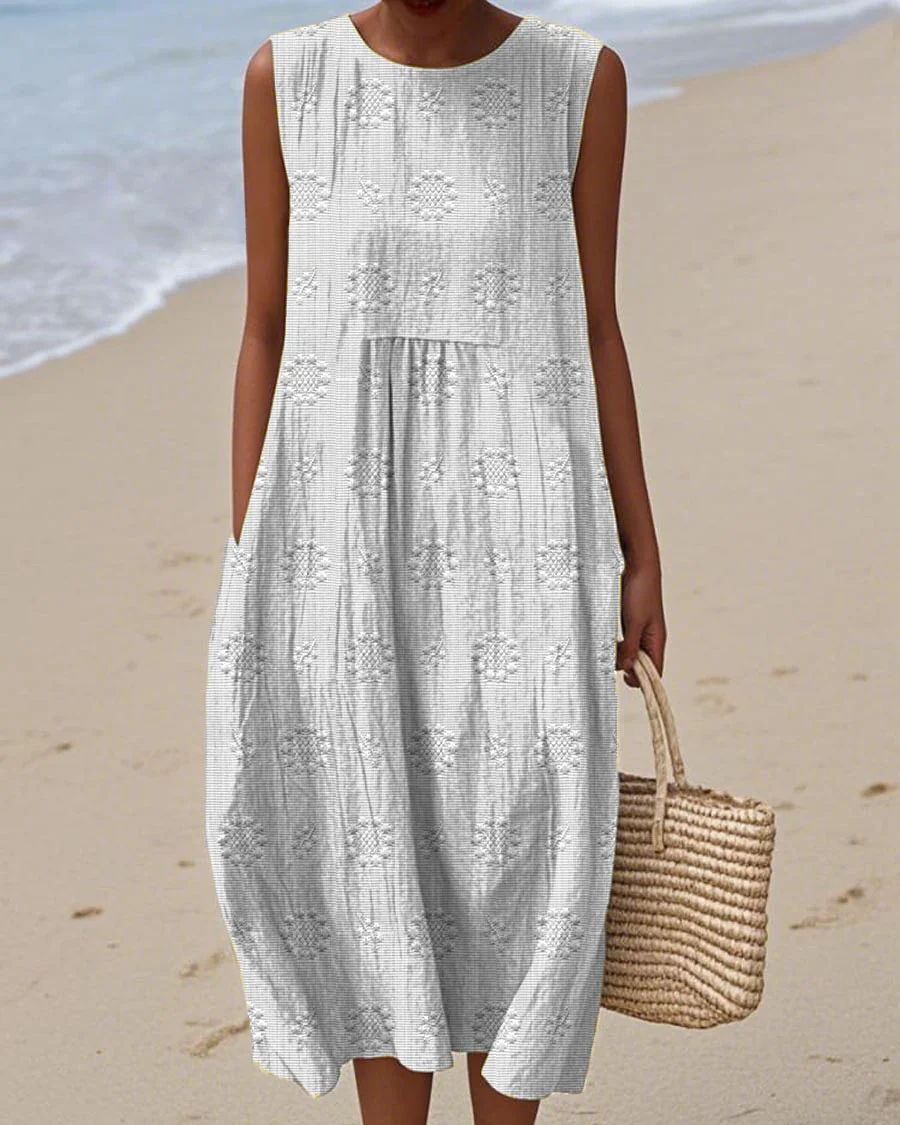 Florine | Élégante Robe Sans Manches Décontractée avec Poches pour Femmes – Image 4