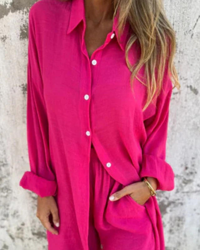 Faustine | Ensemble Décontracté à Manches Longues et Short pour Femmes – Image 5