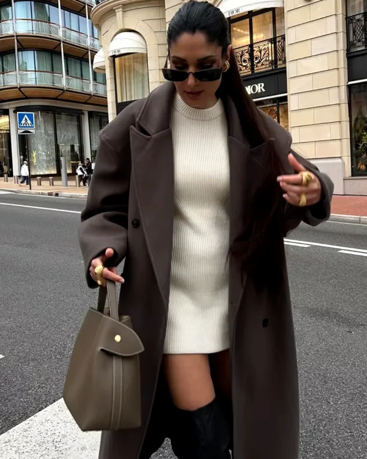 Adèle | Manteau Oversize Chic à Double Boutonnage pour Femmes – Image 5