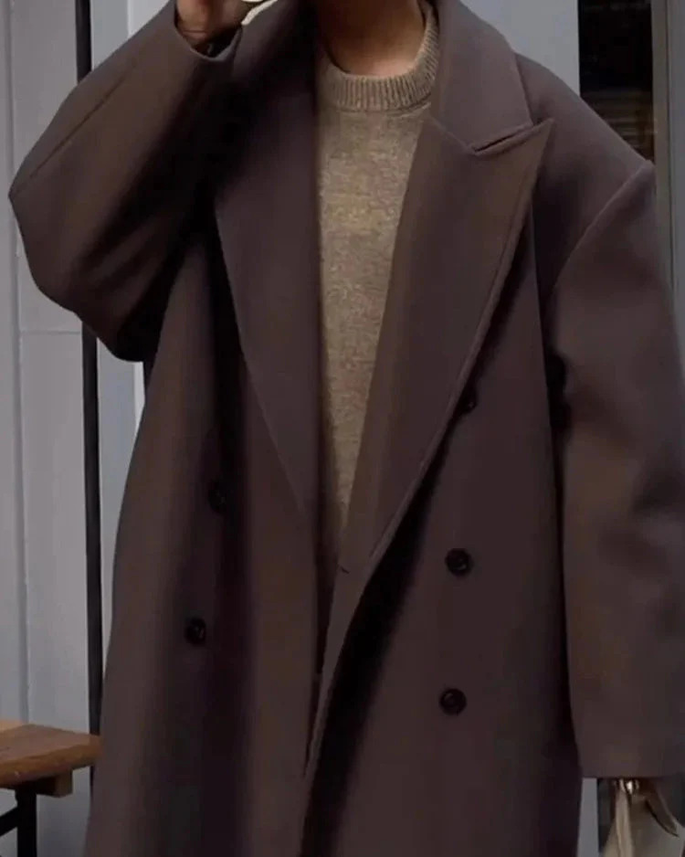 Adèle | Manteau Oversize Chic à Double Boutonnage pour Femmes – Image 7