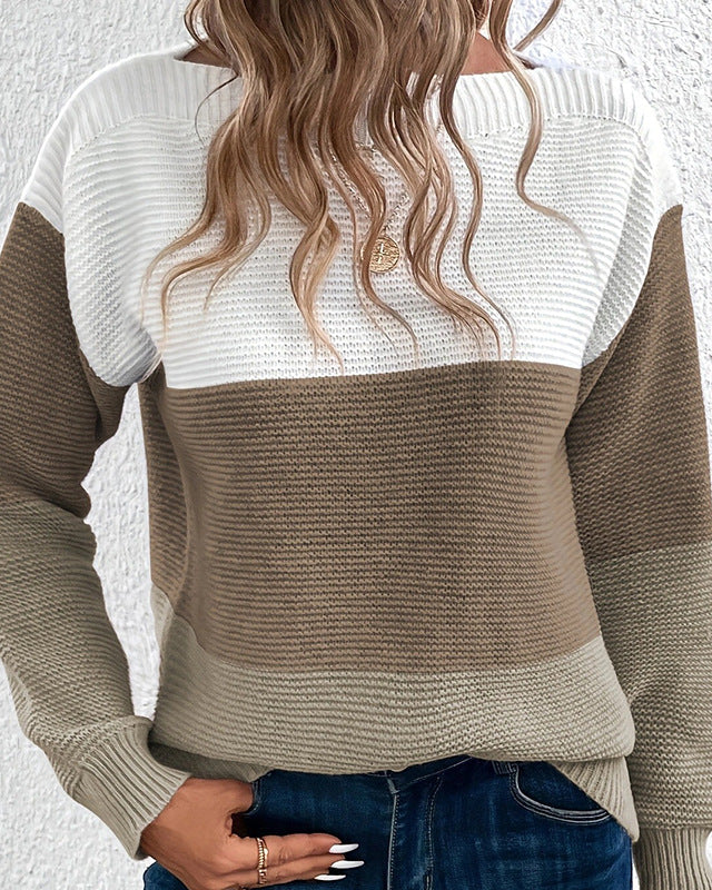 Amélie | Pull Décontracté en Tricot Colorblock pour Femmes Élégantes – Image 5