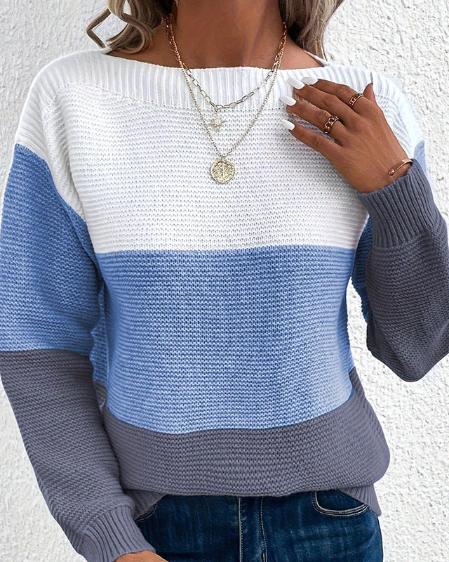Amélie | Pull Décontracté en Tricot Colorblock pour Femmes Élégantes – Image 6