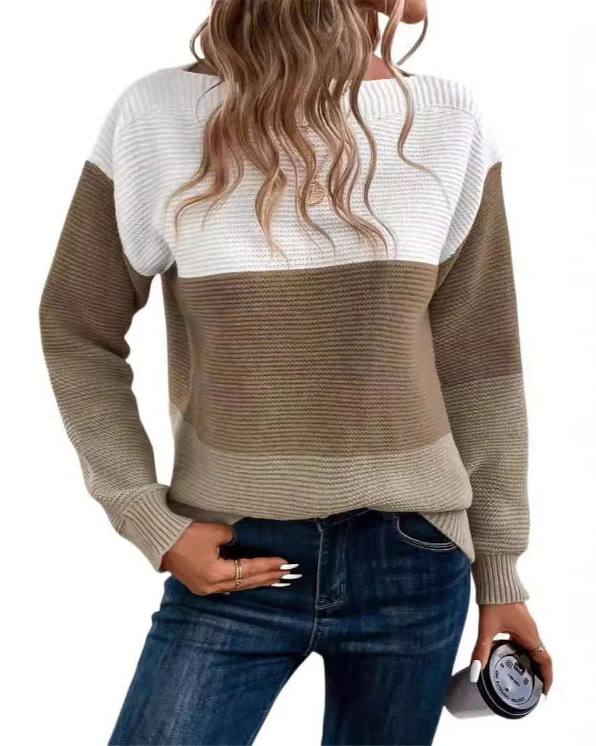 Amélie | Pull Décontracté en Tricot Colorblock pour Femmes Élégantes – Image 8