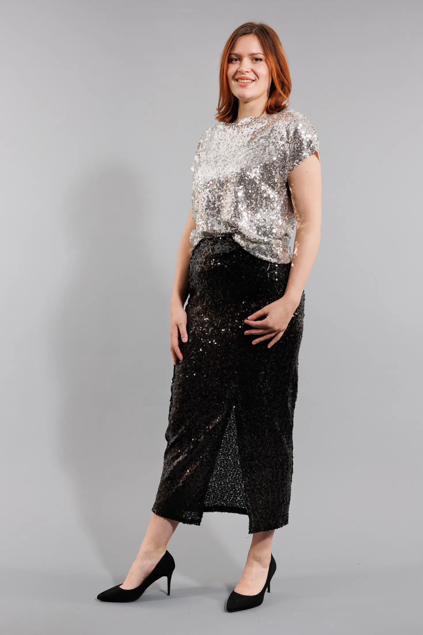 jupe noire à paillettes – Image 3