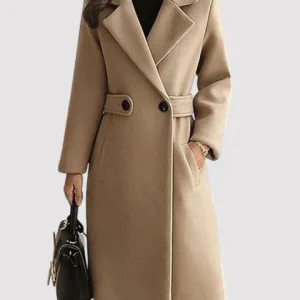 Noémie | Manteau en Laine Ajusté Élégant pour Femme - Confort et Style Sophistiqué