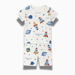 Pyjama Enfant Coton Cartoon – Ensemble 2 Pièces Léger