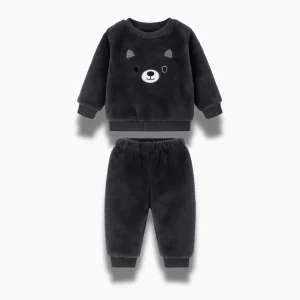 Pyjama Enfant Polaire Hiver – Ensemble Chaud Motif Animal Haut & Pantalon