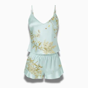 Ensemble Pyjama Femme – Bretelles Spaghetti & Short Imprimé