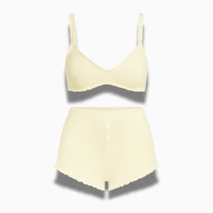 Ensemble Pyjama Femme – Crop Top & Short Léger en Coton