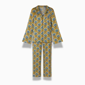 Ensemble Pyjama Femme Imprimé – Chemise à Revers & Pantalon Fluide