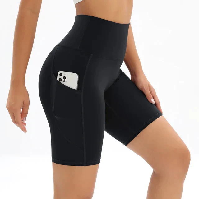 Shorts de fitness pour femmes à taille haute avec poche pour un confort et un style tendance – Image 8