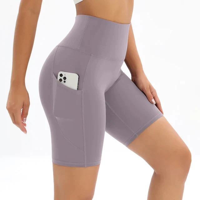 Shorts de fitness pour femmes à taille haute avec poche pour un confort et un style tendance – Image 9